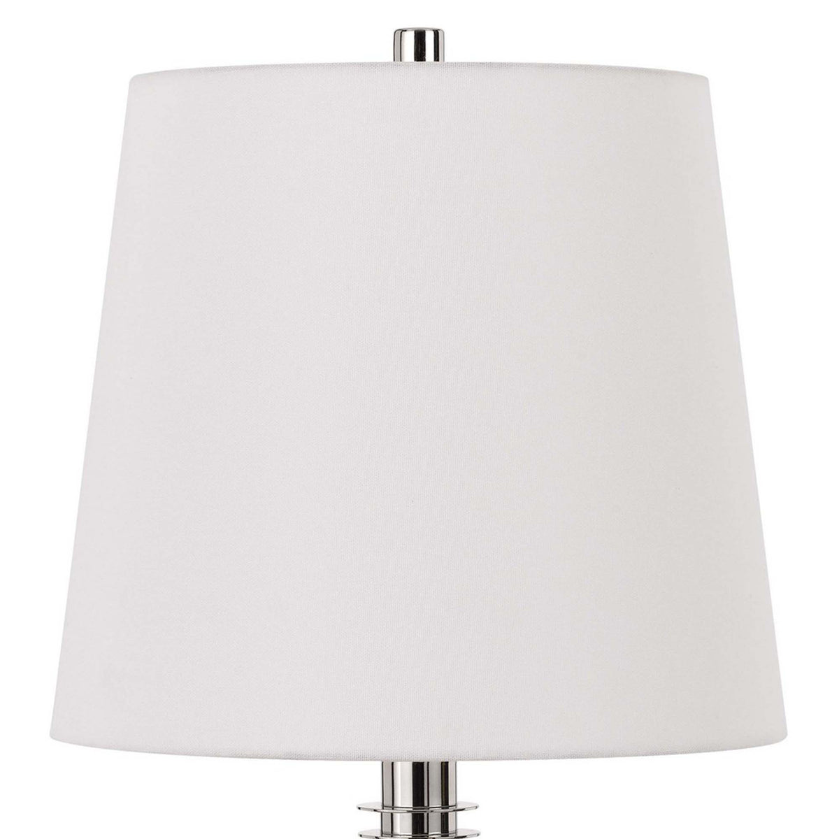 Table Lamp with Textured Glass Ball Accent, White and Chrome  - BM241799
