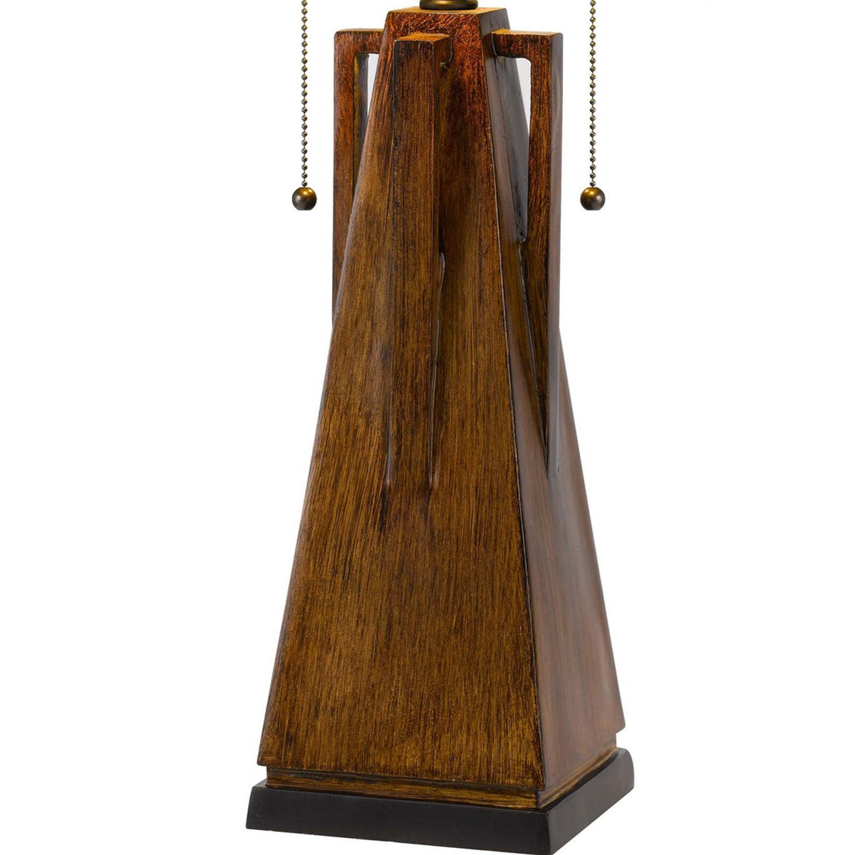 Table Lamp with Tiffany Shade and Geometric Design, Multicolor