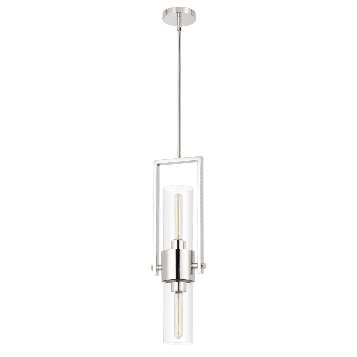 Pendant with Cylindrical Rotatable Glass Shade, Chrome  - BM241872
