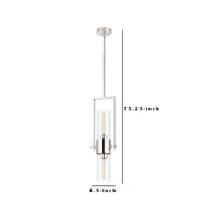Pendant with Cylindrical Rotatable Glass Shade, Chrome  - BM241872