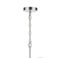 Chandelier with 4 Globe Glass Shades and Cone Design Holders, Chrome  - BM241873