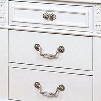 Nightstand with 3 Drawers and Built In USB Port, White - BM241909
