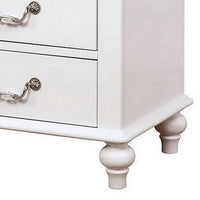 Nightstand with 3 Drawers and Built In USB Port, White - BM241909