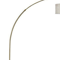 Floor Lamp with Arched Extendable Neck and Marble Base, Antique Gold - BM241949