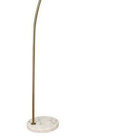 Floor Lamp with Arched Extendable Neck and Marble Base, Antique Gold - BM241949