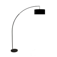 Floor Lamp with Arched Extendable Neck and Marble Base, Black - BM241950