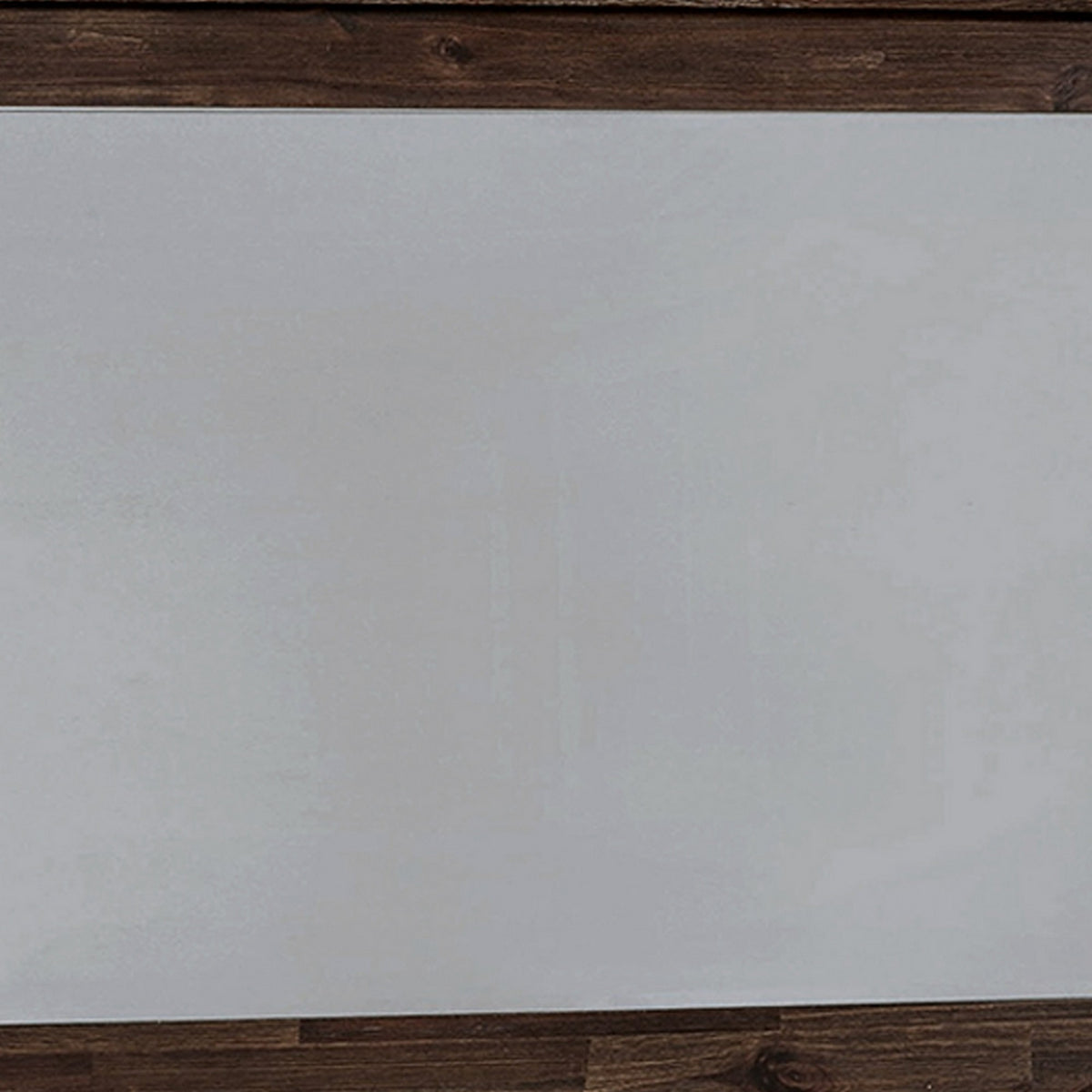 Rectangular Mirror with Wooden Encasing and Grains, Brown