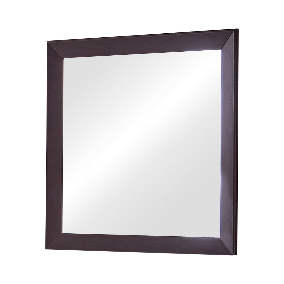Mirror with Wooden Frame and Mounting Hardware, Espresso Brown  - BM242634