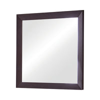 Mirror with Wooden Frame and Mounting Hardware, Espresso Brown  - BM242634