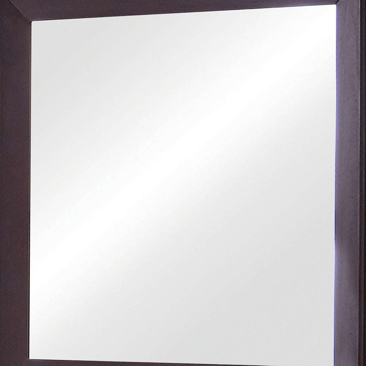 Mirror with Wooden Frame and Mounting Hardware, Espresso Brown  - BM242634