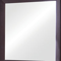 Mirror with Wooden Frame and Mounting Hardware, Espresso Brown  - BM242634