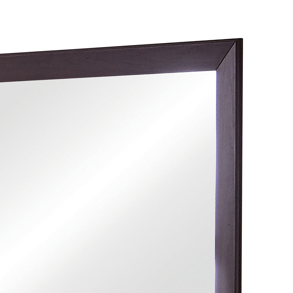 Mirror with Wooden Frame and Mounting Hardware, Espresso Brown  - BM242634