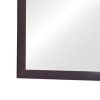 Mirror with Wooden Frame and Mounting Hardware, Espresso Brown  - BM242634
