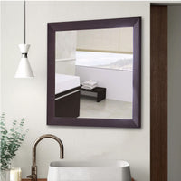 Mirror with Wooden Frame and Mounting Hardware, Espresso Brown  - BM242634