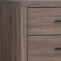 4 Drawer Chest with Metal Bar Pulls, Brown  - BM242649