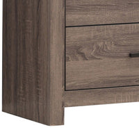 4 Drawer Chest with Metal Bar Pulls, Brown  - BM242649