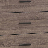 4 Drawer Chest with Metal Bar Pulls, Brown  - BM242649