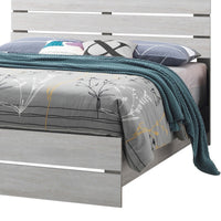 Queen Bed with Panel Headboard and Footboard, White  - BM242650