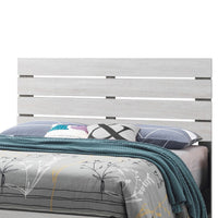 Eastern King Bed with Panel Headboard and Footboard, White  - BM242651