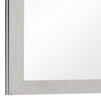 Mirror with Wooden Frame and Grain Details, White  - BM242654