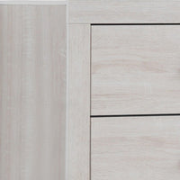Chest with 5 Drawers and Metal Bar Pulls, White  - BM242655