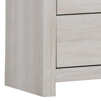 Chest with 5 Drawers and Metal Bar Pulls, White  - BM242655