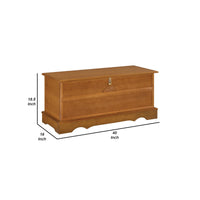 Chest with Molded Details and Lift Top Hidden Storage, Brown  - BM242722