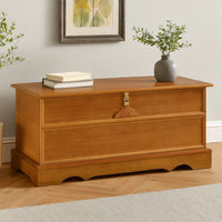 Chest with Molded Details and Lift Top Hidden Storage, Brown  - BM242722