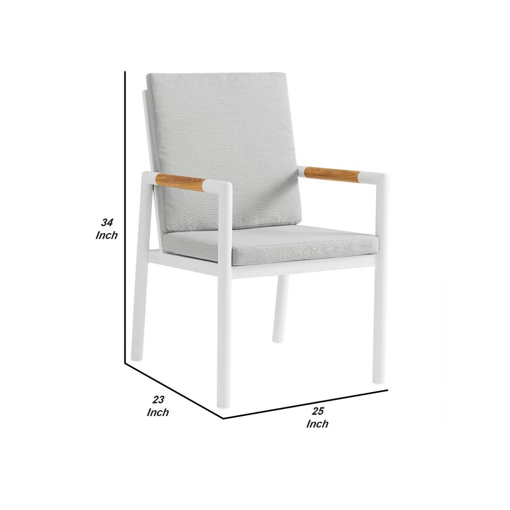 Wall Mirror with Round Reeded Design Wooden Frame, Antique Gray - BM245804