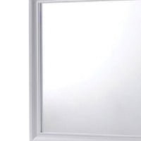 Wall Mirror with Molded Wooden Frame, White - BM245807