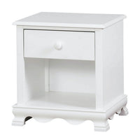 Nightstand with 1 Drawer and 1 Open Shelf, White - BM245830