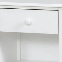 Nightstand with 1 Drawer and 1 Open Shelf, White - BM245830