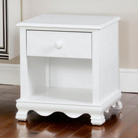 Nightstand with 1 Drawer and 1 Open Shelf, White - BM245830