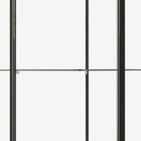 Metal Curio Cabinet with 1 Door and 3 Glass Shelves, Black  - BM245890