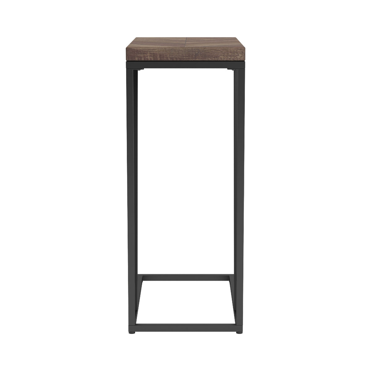 Accent Table with Chevron Pattern Top, Brown  - BM245917