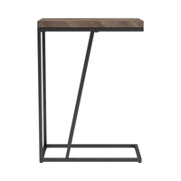 Accent Table with Chevron Pattern Top, Brown  - BM245917