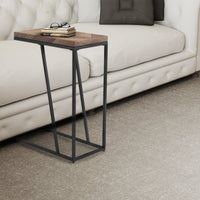 Accent Table with Chevron Pattern Top, Brown  - BM245917