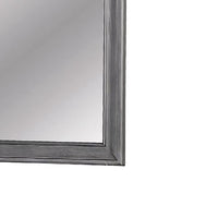 Mirror with Wooden Frame with Molded Trim, Gray - BM245932