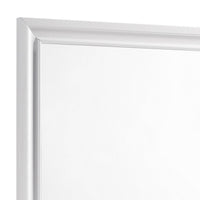 Wall Mirror with Rectangular Molded Wooden Frame, White  - BM246085