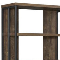 Wooden Bookcase with 3 Tier Shelves and 2 Doors, Brown  - BM246099