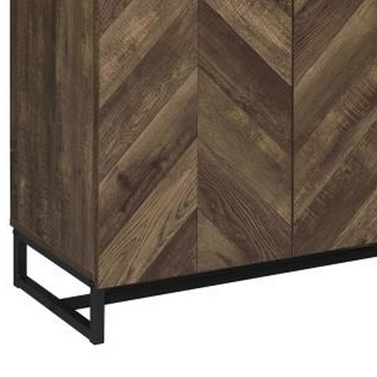 Wooden Bookcase with 3 Tier Shelves and 2 Doors, Brown  - BM246099