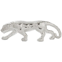 Mirrored Standing Panther with Glass Mosaic Pattern, Silver  - BM246971