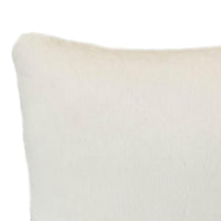 Faux Fur Pillow with Removable Cover and Zipper Closure, Set of 2, White By Casagear Home