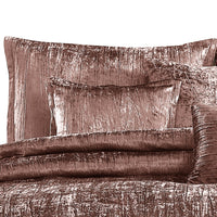 7 Piece King Comforter Set with Shimmering Appeal, Pink  - BM247028