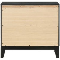 Nightstand with 2 Drawers and Shimmery Details, Black - BM250187