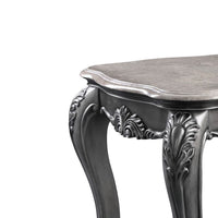 End Table with Marble Top and Queen Anne Legs, Gray - BM250188