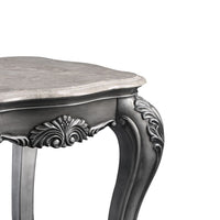 End Table with Marble Top and Queen Anne Legs, Gray - BM250188