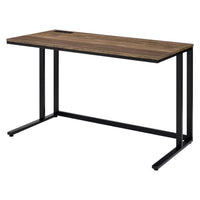 Writing Desk with Wooden Top and Built in USB Port, Brown and Black - BM250193