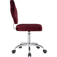 Office Chair with Leaf Shape Back and Metal Star base, Red - BM250204