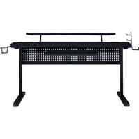 Gaming Table with USB Plugin and Headset Rack, Black - BM250240